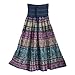 Women's Bohemian Maxi Cotton Connect Color Striped Long Skirt Ballet Dress, Multi#1, One size