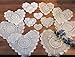 Handmade, Crochet Lace Doily. 100% Cotton Crochet. Ecru, 6 Inch Heart. Four pieces