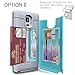 TORU CX PRO Compatible with Samsung Galaxy Note 4 Case - Protective Dual Layer Wallet with Hidden Card Holder + ID Card Slot Hard Cover & Mirror - Red