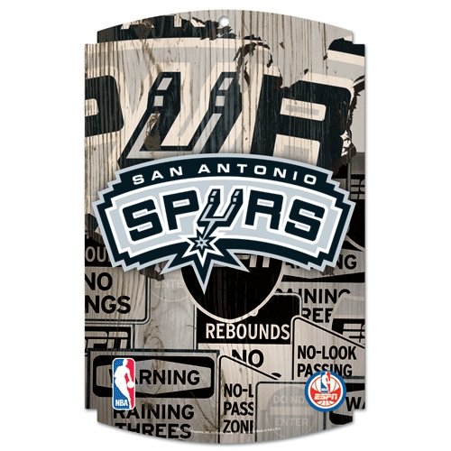 Cheap NBA on ESPN San Antonio Spurs Wood Sign