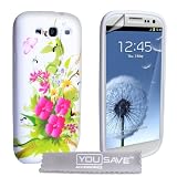 Samsung Galaxy S3 Pink And Yellow Floral Silicone Caseby Yousave Accessories�
