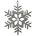 Set of 6 Handmade Snowflake Iron and Glass Pendant Christmas Ornaments, 6 Inches - Ideal Decorations for 25th Anniversary