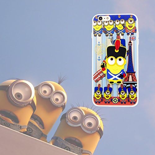 iPhone 6 Case Minions Despicable Me Silicone Gel TPU material Case Free with Marney HD Screen Protector for iPhone 6 (4.7in)