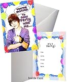 Justin Bieber Birthday Party Invitations Cards (Set of 6) Justin Bieber Birthday Party Invitations Cards (Set of 6)