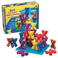 Lauri Toys Tall-Stacker Mighty Monkey Pegs and Pegboard Set