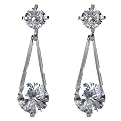 Sterling Silver Cubic Zirconia Drop Earring