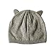 Toubaby Baby Girls Winter Hats Lovely Cat Hats Crochet Hats Gray 0-4t (2-4t)