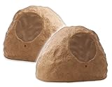 OSD Audio RS840 Ultra Fidelity Outdoor Rock Speaker, Pair (Canyon Brown)