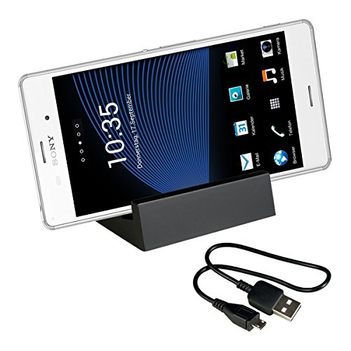 kwmobile® Magnetic docking station for wireless charging in Black for Sony Xperia Z3 / Z3 Compact