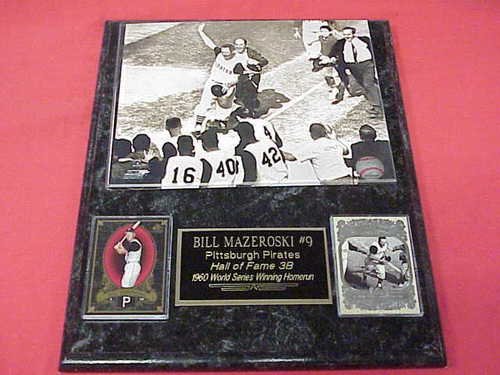 Bill Mazeroski 1960 World Series 2 Card Collectors Plaque