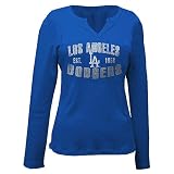 Los Angeles Dodgers Women's Long Sleeve Missy V-Neck T-shirt by 5th & Ocean