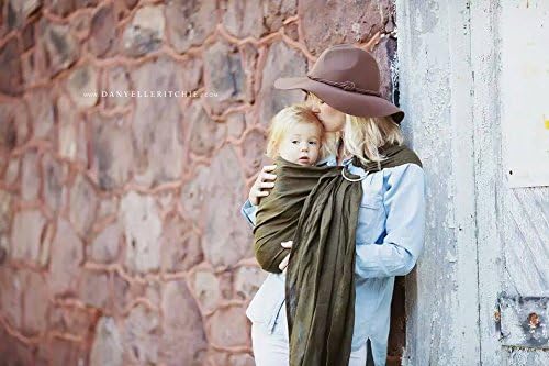 Comfy Joey Linen Ring Sling (Seville | Spicy Olive - Medium)