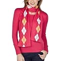 Merona&reg; Women's Crew Solid Knit Sweater with Scarf - Pink