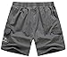 Generic Men's Casual Cotton Twill Cargo Shorts Elastic Waistband