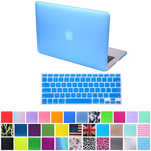 HDE Matte Hard Shell Clip Snap-On Case for MacBook Pro 13" with Retina Display - Fits Model A1425 / A1502 (Light Blue)