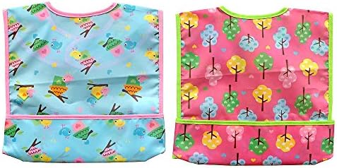Hamco Girl 2 Pack Crumb-catcher Bird Bib
