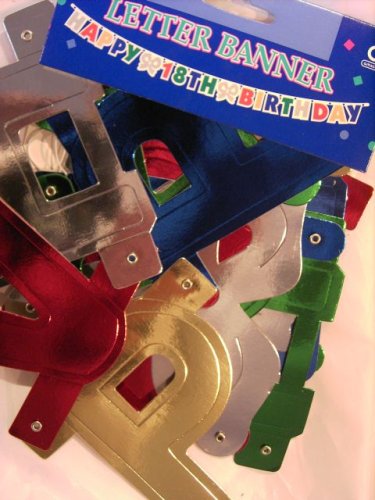 Girlande Happy Birthday 18. Geburtstag