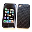 Apple iPhone 4 & 4S Snap-on Protector Hard Case Image Cover "Carbon Fiber" Pattern Design