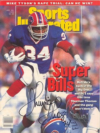 Thurman Thomas Autographed/Hand Signed Sports Illustrated Magazine January 20, 1992