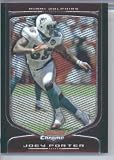 2009 Bowman Chrome Football Card #104 Joey Porter Miami Dolphins Mint Condition - Shipped In Protective Screwdown Display Case!