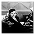 Alice Faye B&W Box Canvas Print Gallery Wrapped - 18x18 Inches (Sitting in Car)