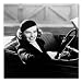 Alice Faye B&W Matte Photograph - 12x12 Inches (Sitting in Car)