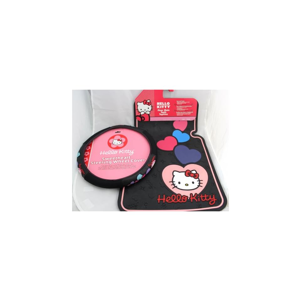 Hello Kitty Car Truck 3 Pcs Set 2 Floor Mats Wheel On Popscreen