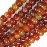 10x14mm carnelian agate rondelle beads 7"