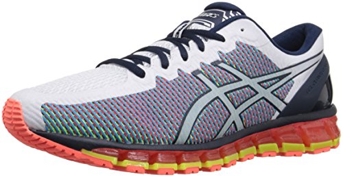ASICS Men's Gel-Quantum 360 CM running Shoe, White/Dark Navy/Safety Yellow, 10 M US