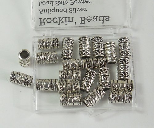 20 Tube Beads 12x6mm 4mm Hole for European Style 