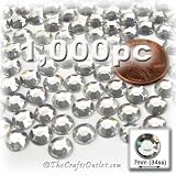 1000pc Rhinestones Round 7mm - 34ss flatback Crystal Clear CLR ~ The Crafts Outlet
