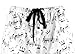 Leisureland Women's Cotton Pajama Flannel Boxer Shorts Music Notes
