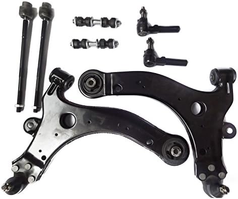 SMX08-FL002 8 pc Front Suspension &amp; Steering Kit: Lower Control Arm and Ball Joint, Sway Bar Link, Inner and Outer Tie Rod