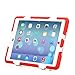 ACEGUARDER Apple Ipad Air Ipad 5 Case Waterproof Rainproof Shockproof Kids Proof Case for Ipad 5 (Gifts Outdoor Carabiner + Whistle + Handwritten Touch Pen) (Aceguarder Brand) (RED/WHITE)