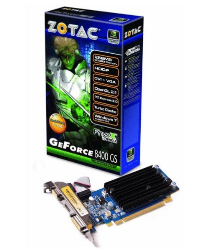 ZOTAC nVidia GeForce 8400GS 256 MB DDR2 VGA/DVI/HDMI Low-Profile PCI-Express Video Card ZT-84MEG5M-HSL