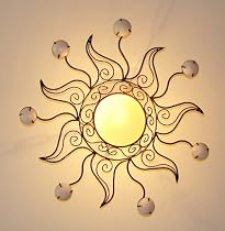 LUSTRE PLAFONNIER LAMPE MAROCAIN EN FER FORGé Diam.63Cm Couleur BLANC ( Applique Spot Bougeoir )