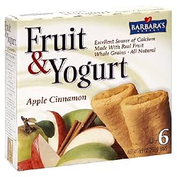 Barbara's Bakery Fruit and Yogurt Bars, Apple Cinnamon, 6-Count Boxes, 8.9-Ounce Boxes (Pack of 8)