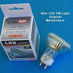 80 LED Leuchtmittel GU10 Sockel warm-weiss