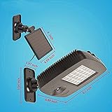 Albertu　 ソーラー　モーションライト　ウォールライト　ポーチライト　センサー　ライト　強力なプラスチック製　防水基準:IP44　ホワイト　ライトボディサイズ：6.89ｘ6.1ｘ1.77 インチ