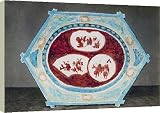Box Canvas Print of Kaga or Kutani plate, 1882. from Heritage-Images