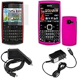 iNcido Brand Nokia X2-01 Combo Rubber Hot Pink Protective Case Faceplate Co ....