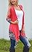 Relipop Women Winter Long Sleeve Irregular Printing Stitching Cardigan Jacket (X-Large, Red)