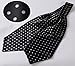 SetSense Men's Polka Dot Jacquard Woven Self Cravat Tie Ascot