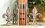 Pack of 8 Decorative Cast Iron Fleur De Lis Bookends