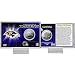 Baltimore Ravens Team History Silver Coin Card