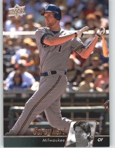 2010 Upper Deck Baseball Card # 289 Corey Hart - Milwaukee Brewers - MLB Trading Card Shipped In Protective Screwdown Display Case!