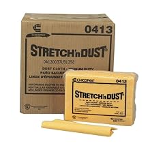 Chicopee 0413 17-Inch Length by 12.6-Inch Width Stretch N Dust Yellow Orange Cloth 40-Pack (Case of 10)