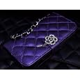 iPhone 4 Novoskins Amante Crystal Quilted Clutch Diary Case Purple'