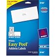 Avery Easy Peel Address Labels, Inkjet Printers, White, 1 x 2.62 Inch, Box of 750 (08160)
