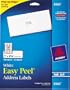 Avery Easy Peel Address Labels, Inkjet Printers, White, 1 x 2.62 Inch, Box of 750 (08160)